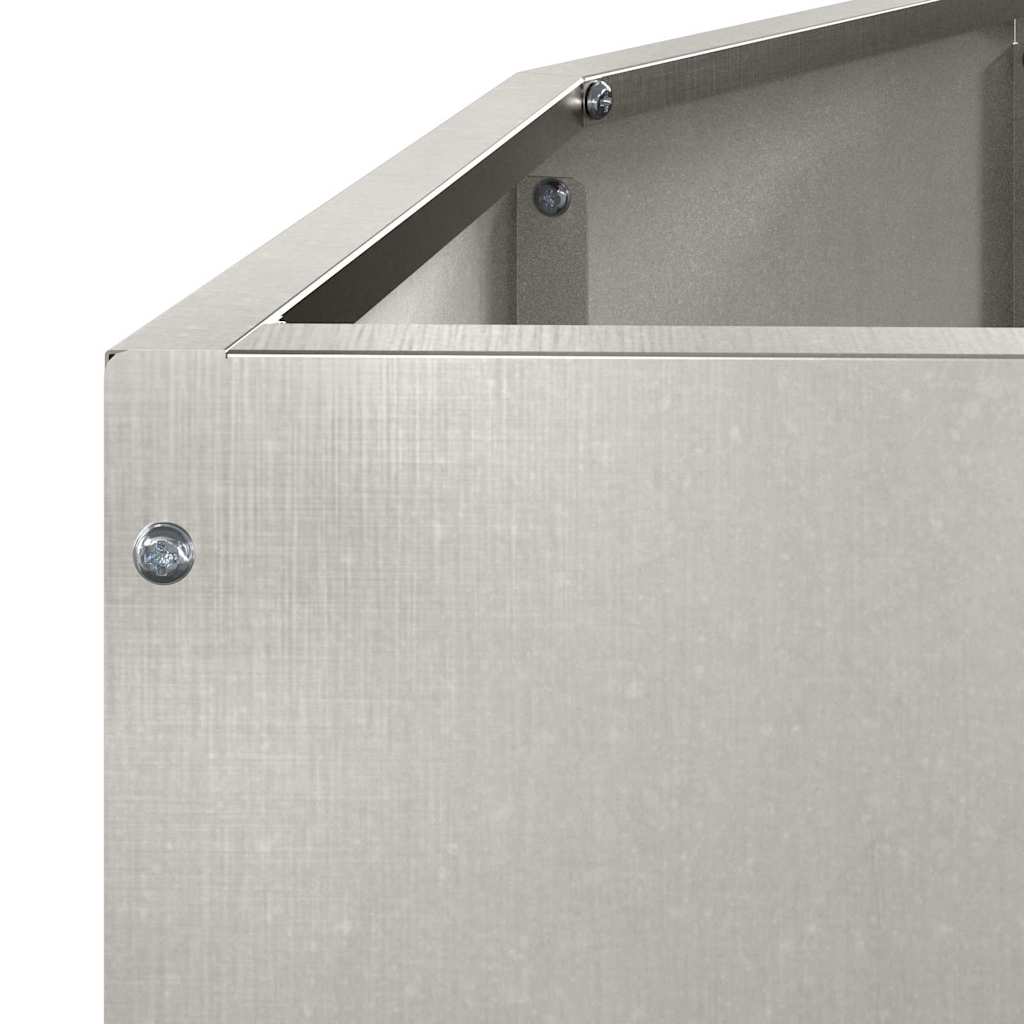 Planter Silver 120 x 60 x 35 cm Stainless Steel