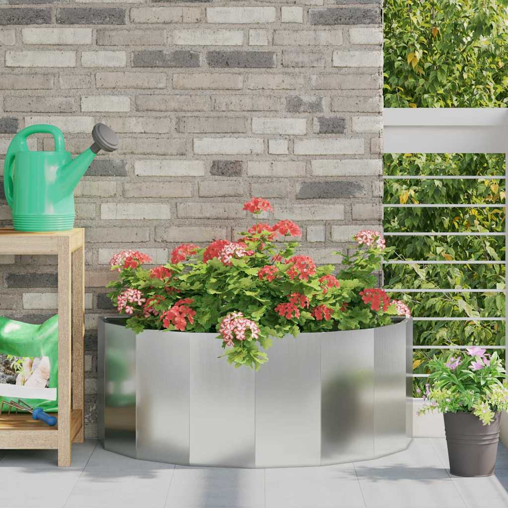 Planter Silver 90 x 45 x 35 cm Galvanised Steel