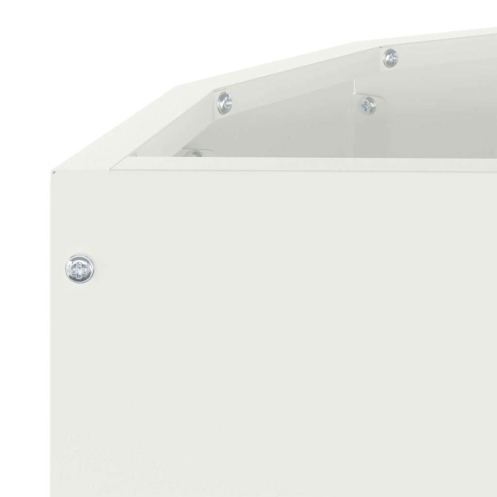 Planter White 60 x 30 x 35 cm Steel