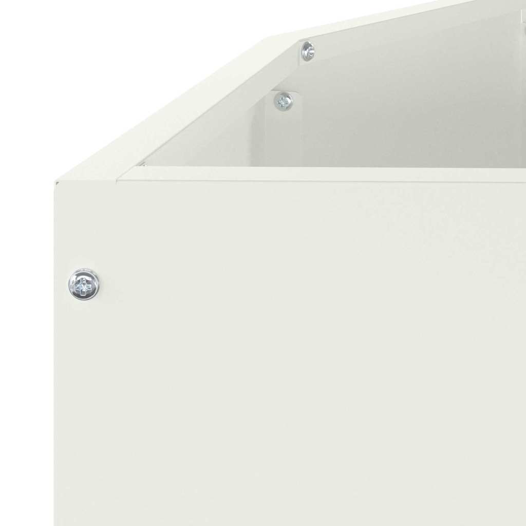 Planter White 120 x 60 x 50 cm Steel