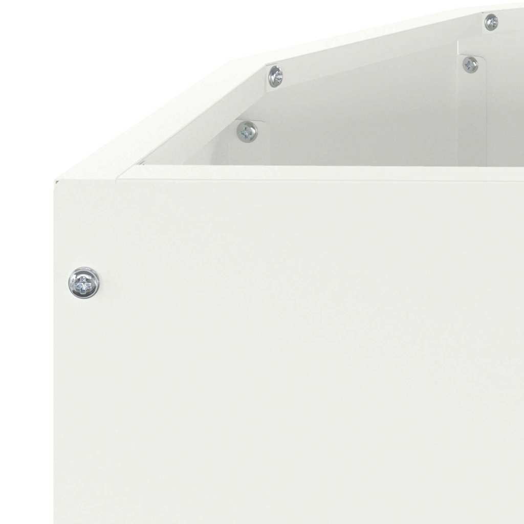 Planter White 90 x 45 x 50 cm Steel