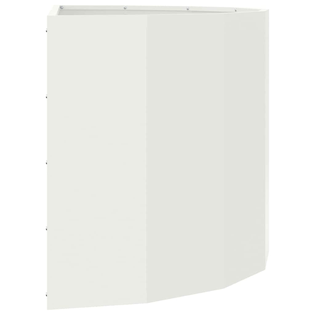 Planter White 90 x 45 x 50 cm Steel
