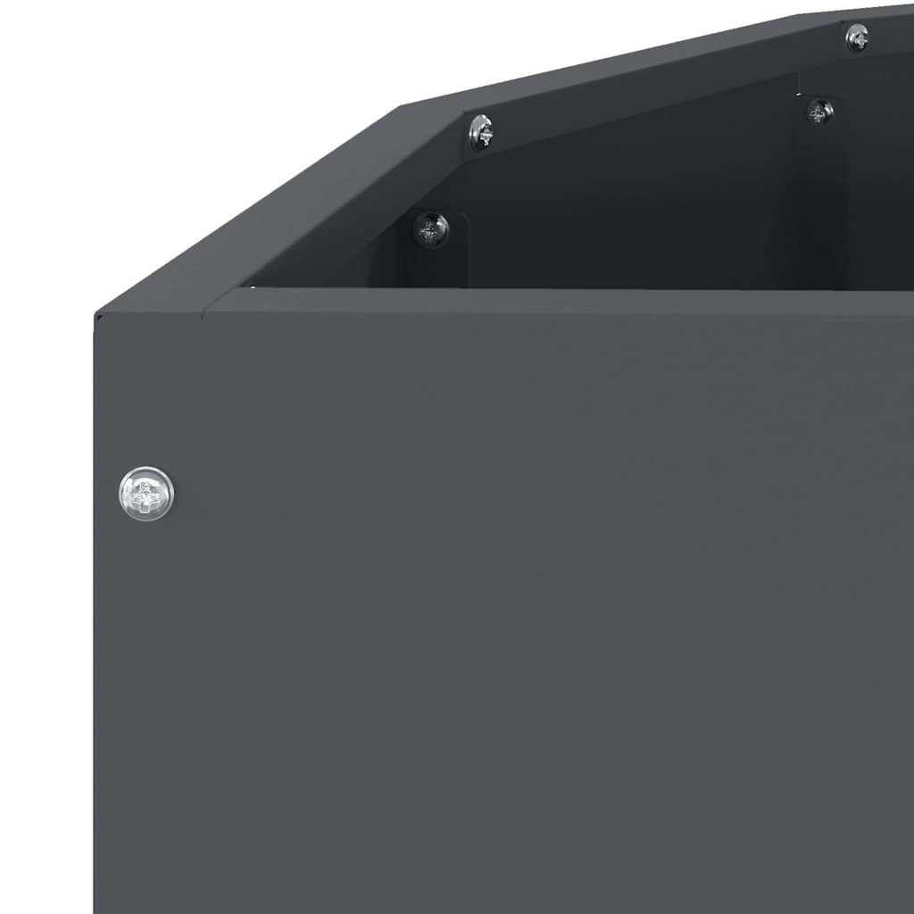 Planter Anthracite 90 x 45 x 50 cm Steel