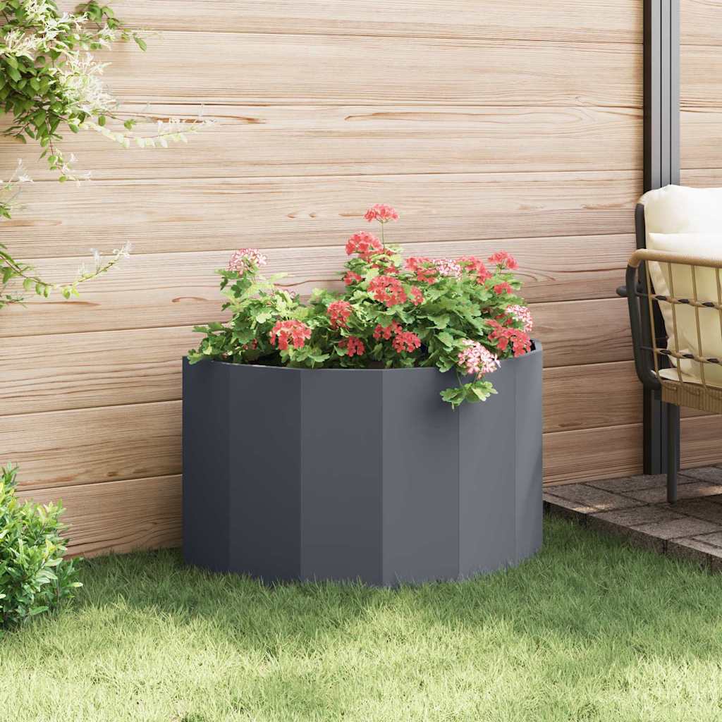Planter Anthracite 90 x 45 x 50 cm Steel
