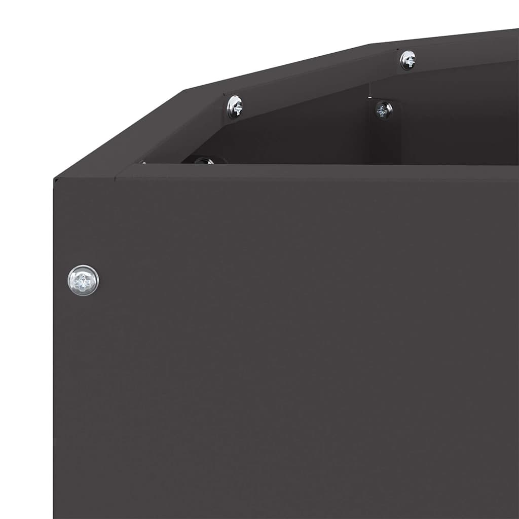 Planter Black 60 x 30 x 50 cm Steel