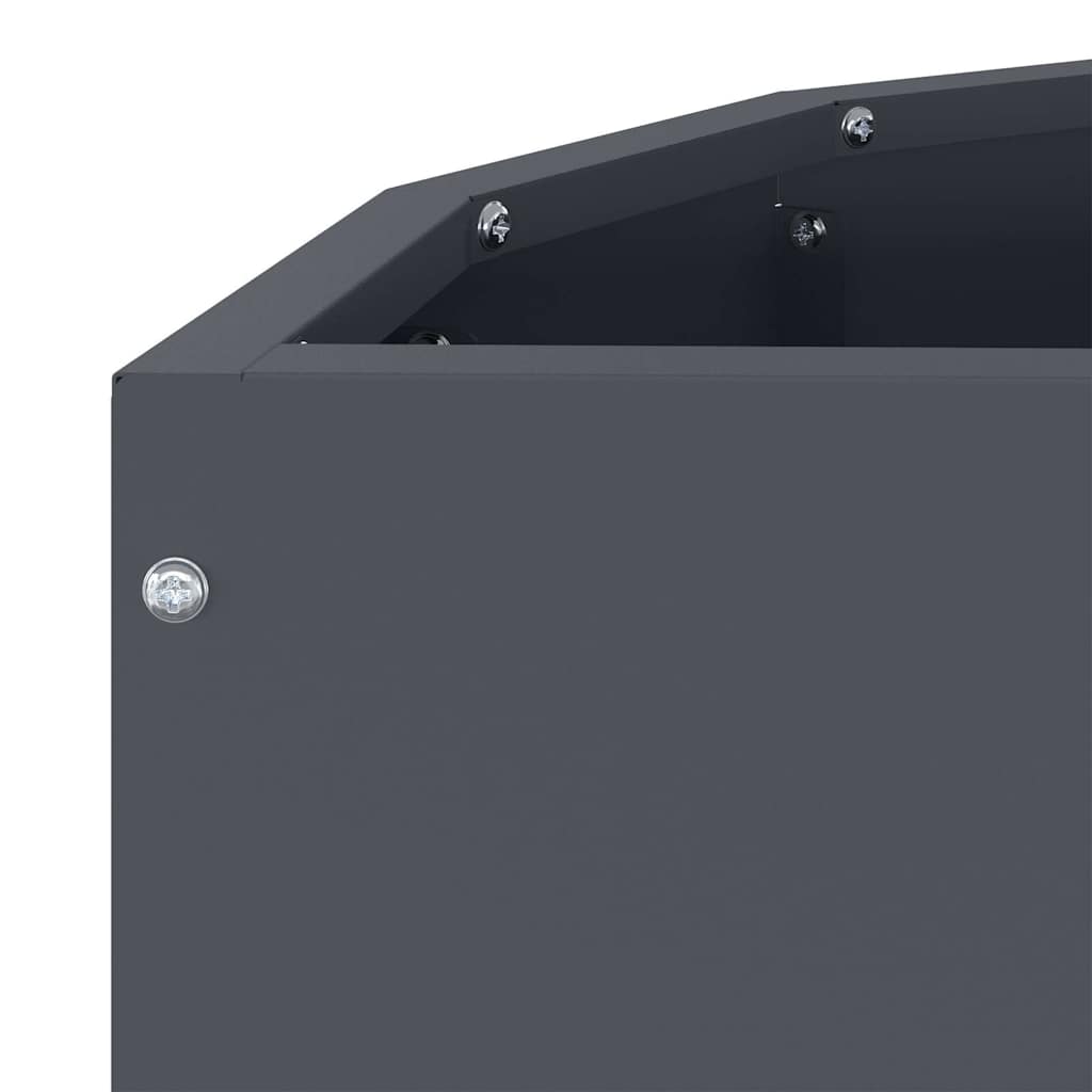 Planter Anthracite 60 x 30 x 50 cm Steel