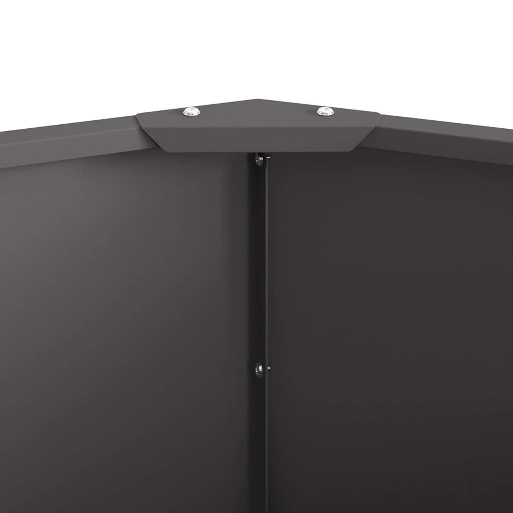 Planter Black 120 x 120 x 35 cm Steel