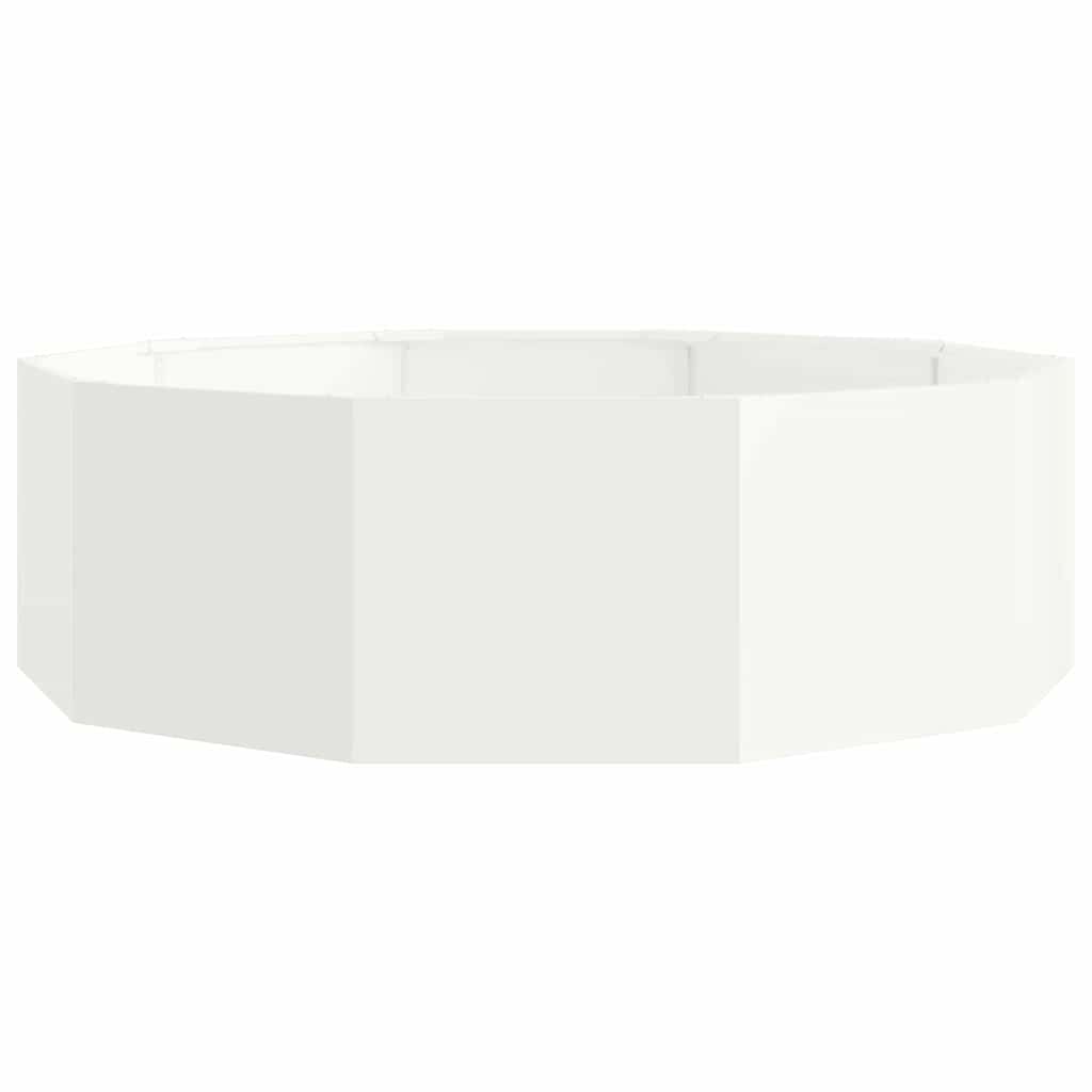 Planter White 120 x 120 x 35 cm Steel