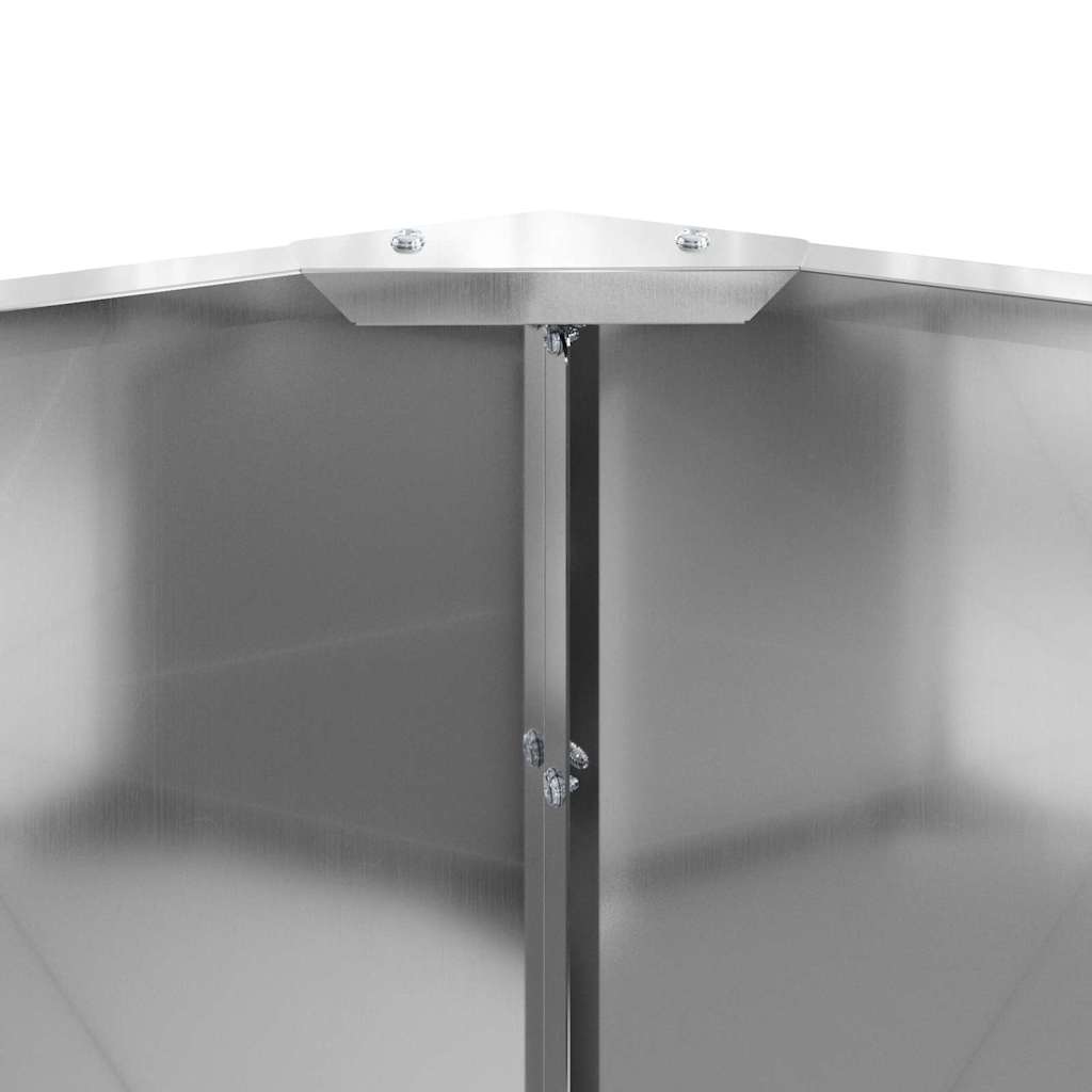 Planter Silver 120 x 120 x 35 cm Galvanised Steel