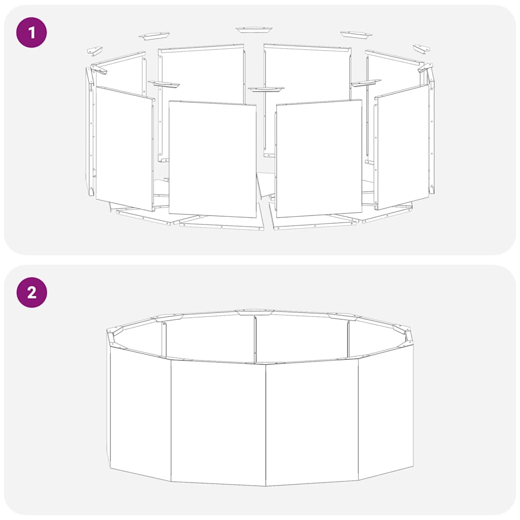 Planter Olive Green 90 x 90 x 35 cm Steel