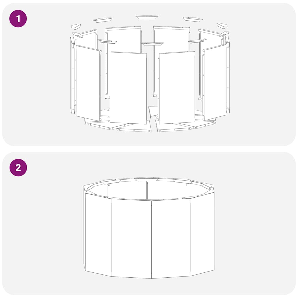 Planter White 60 x 60 x 35 cm Steel