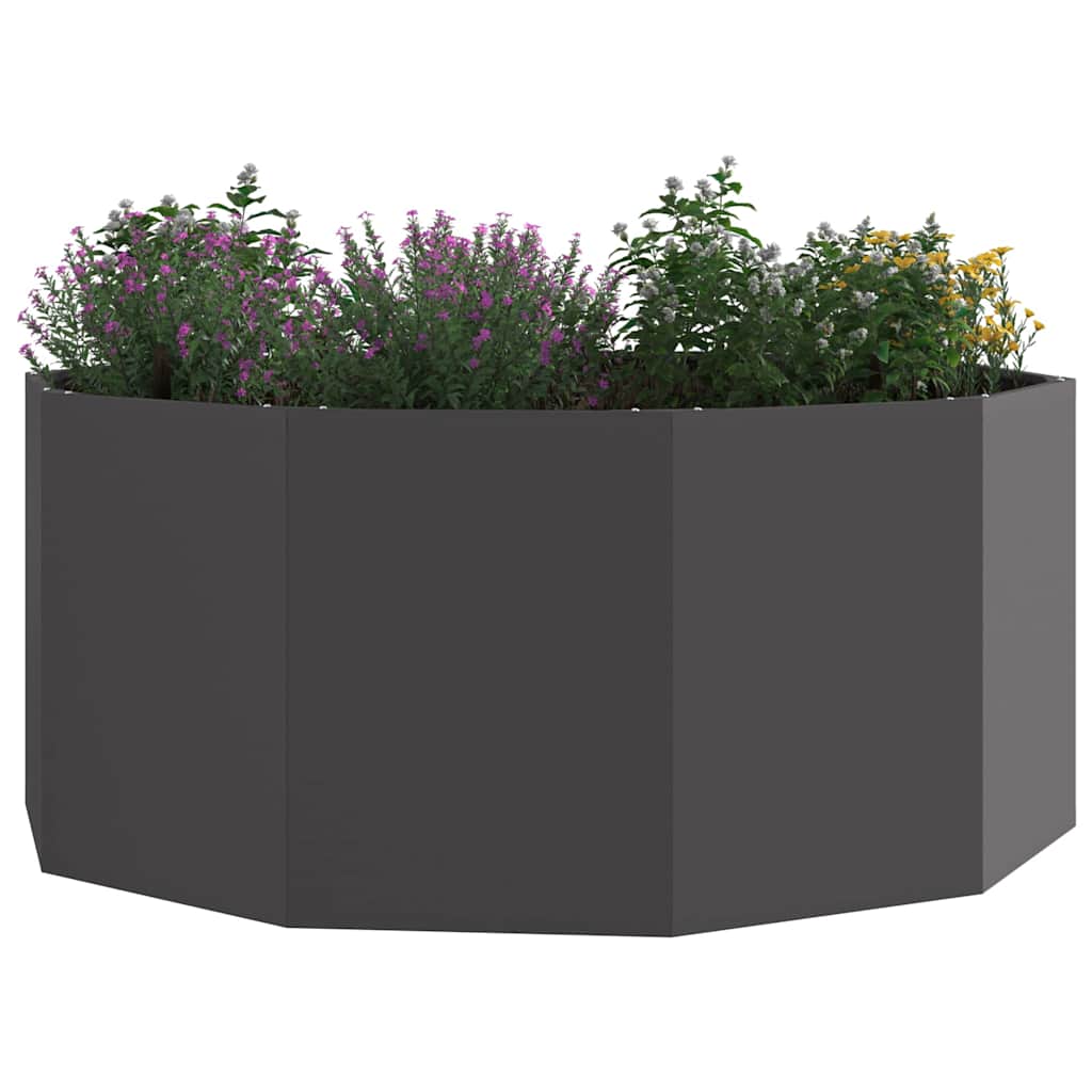 Planter Black 120 x 120 x 50 cm Steel