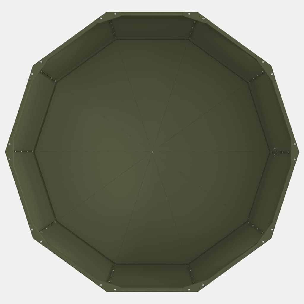 Planter Olive Green 120 x 120 x 50 cm Steel