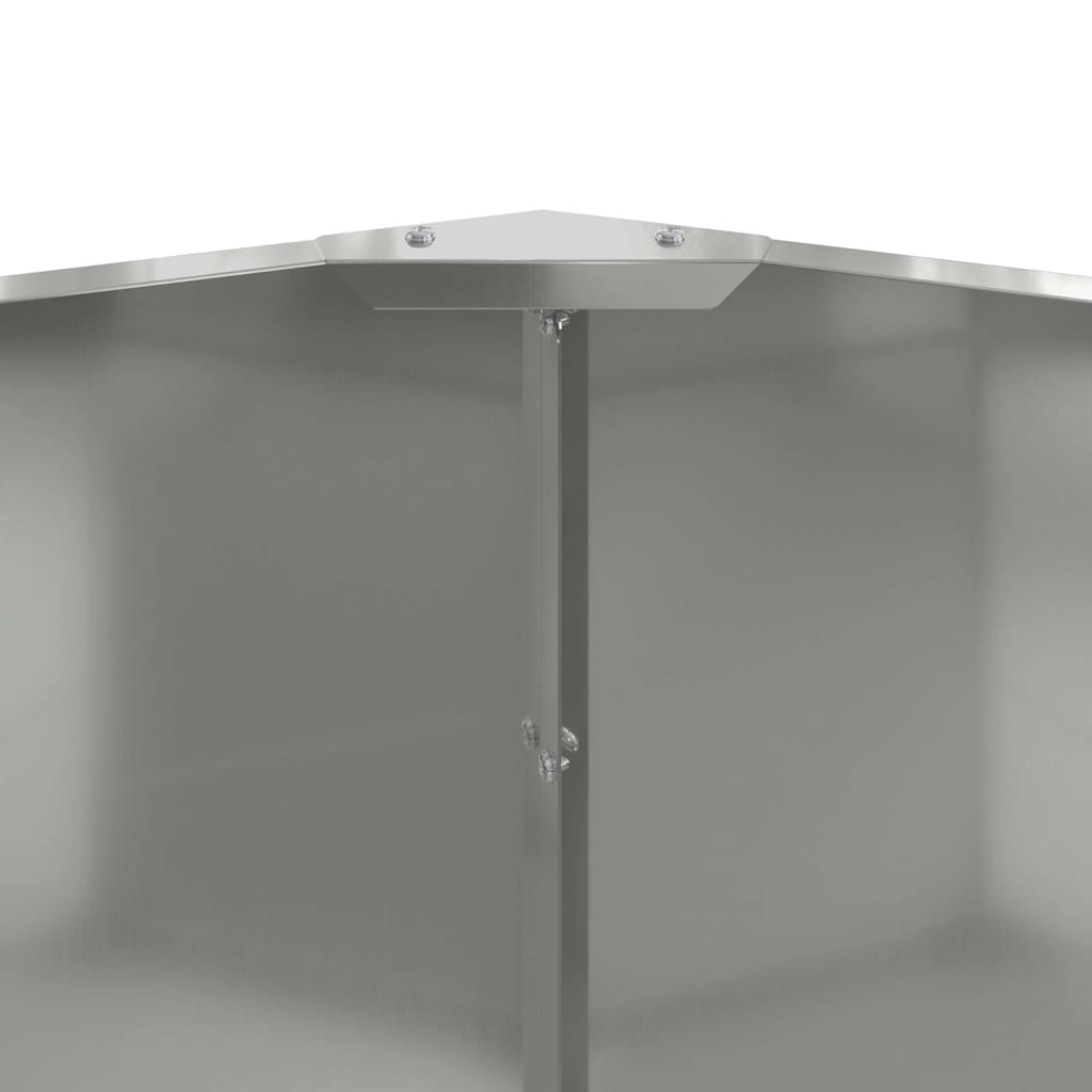 Planter Silver 120 x 120 x 50 cm Galvanised Steel