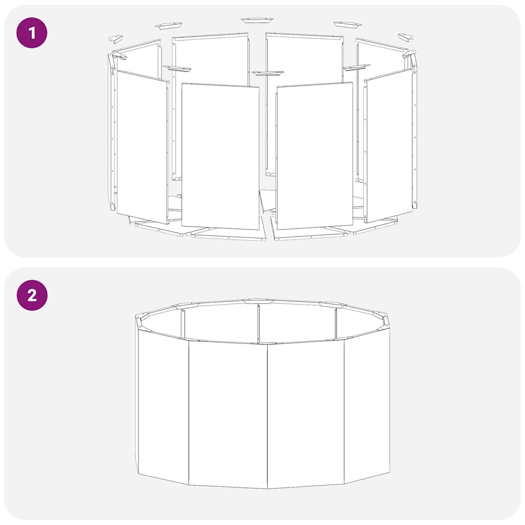 Planter Silver 90 x 90 x 50 cm Galvanised Steel