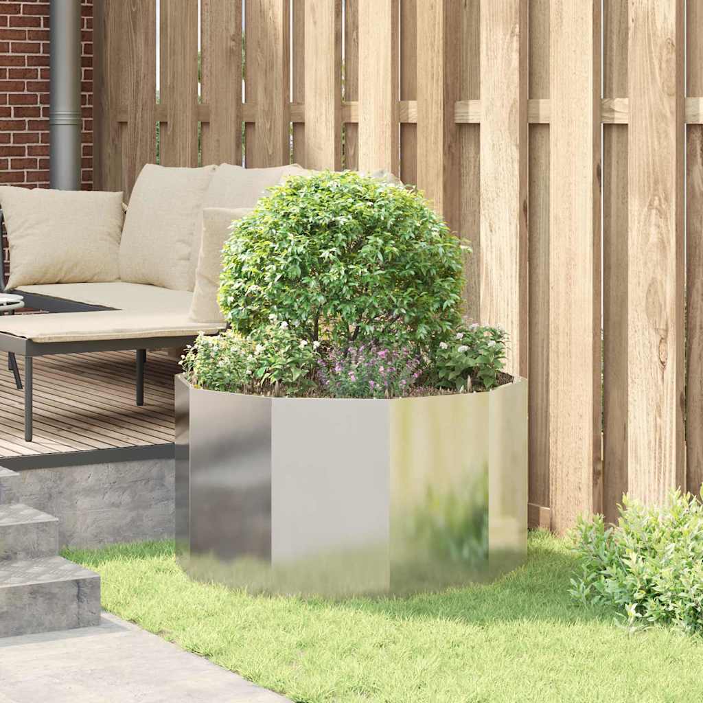 Planter Silver 90 x 90 x 50 cm Galvanised Steel