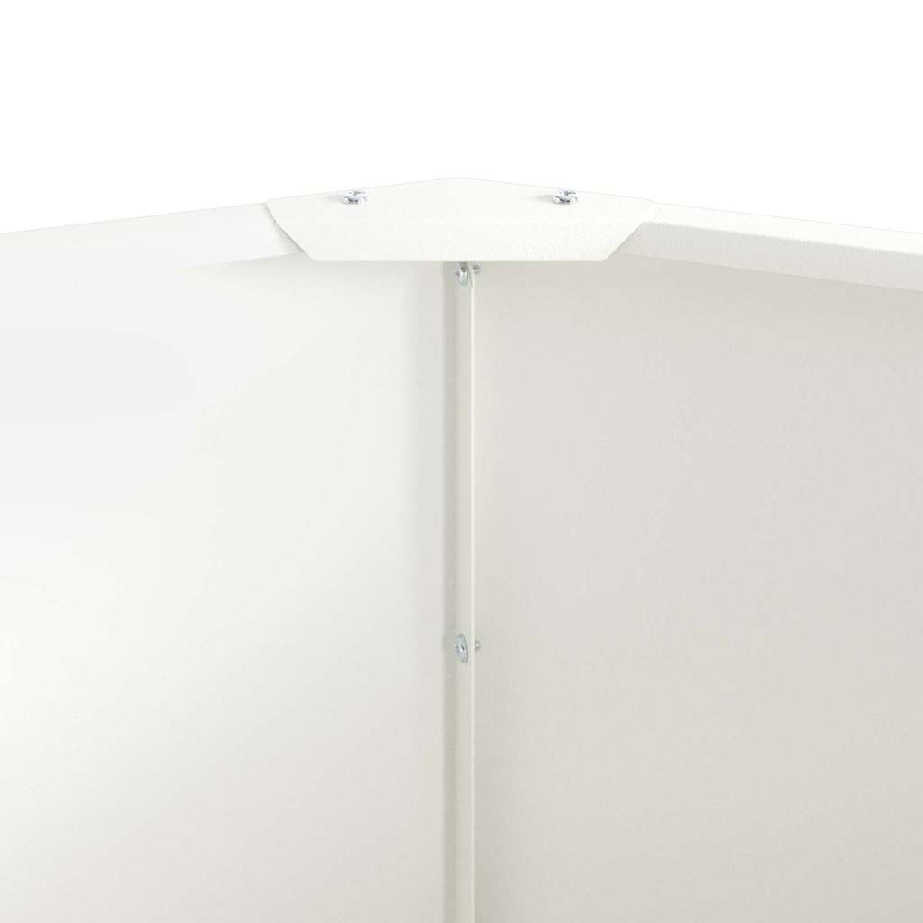 Planter White 60 x 60 x 50 cm Steel