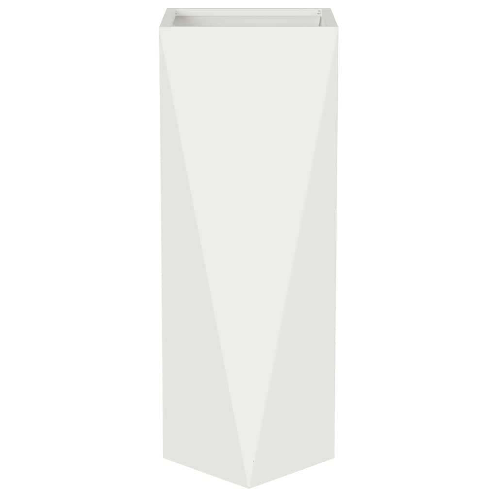 Planter White 30 x 30 x 75 cm Steel