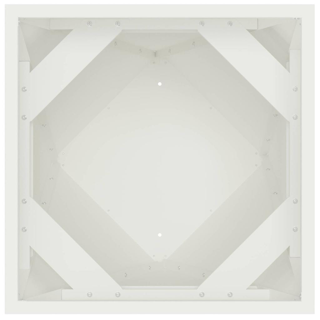 Planter 2 pcs White 30 x 30 x 75 cm Steel