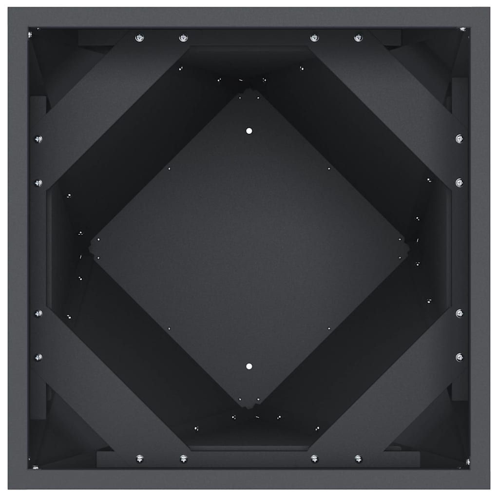 Planter 2 pcs Anthracite 30 x 30 x 75 cm Steel