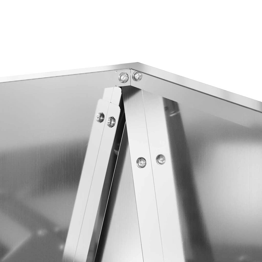 Planter 2 pcs Silver 30 x 30 x 75 cm Galvanised Steel