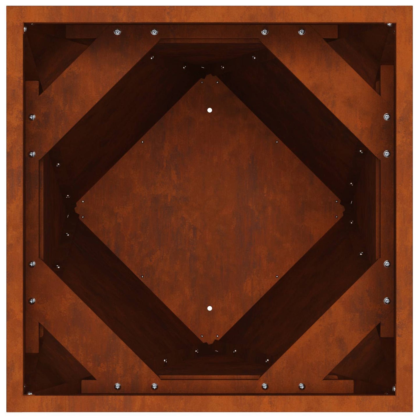Planter 2 pcs Rusty 30 x 30 x 75 cm Weathering Steel