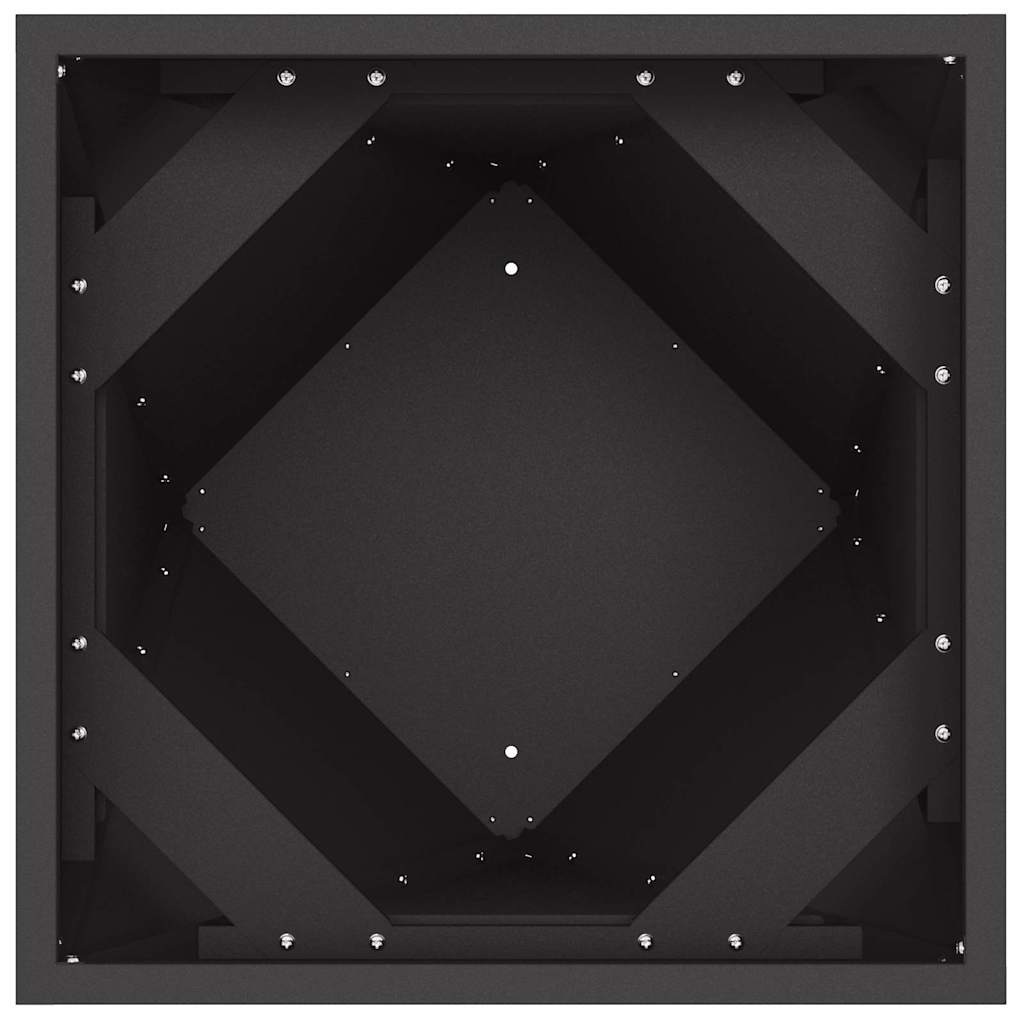 Planter Black 40 x 40 x 75 cm Steel