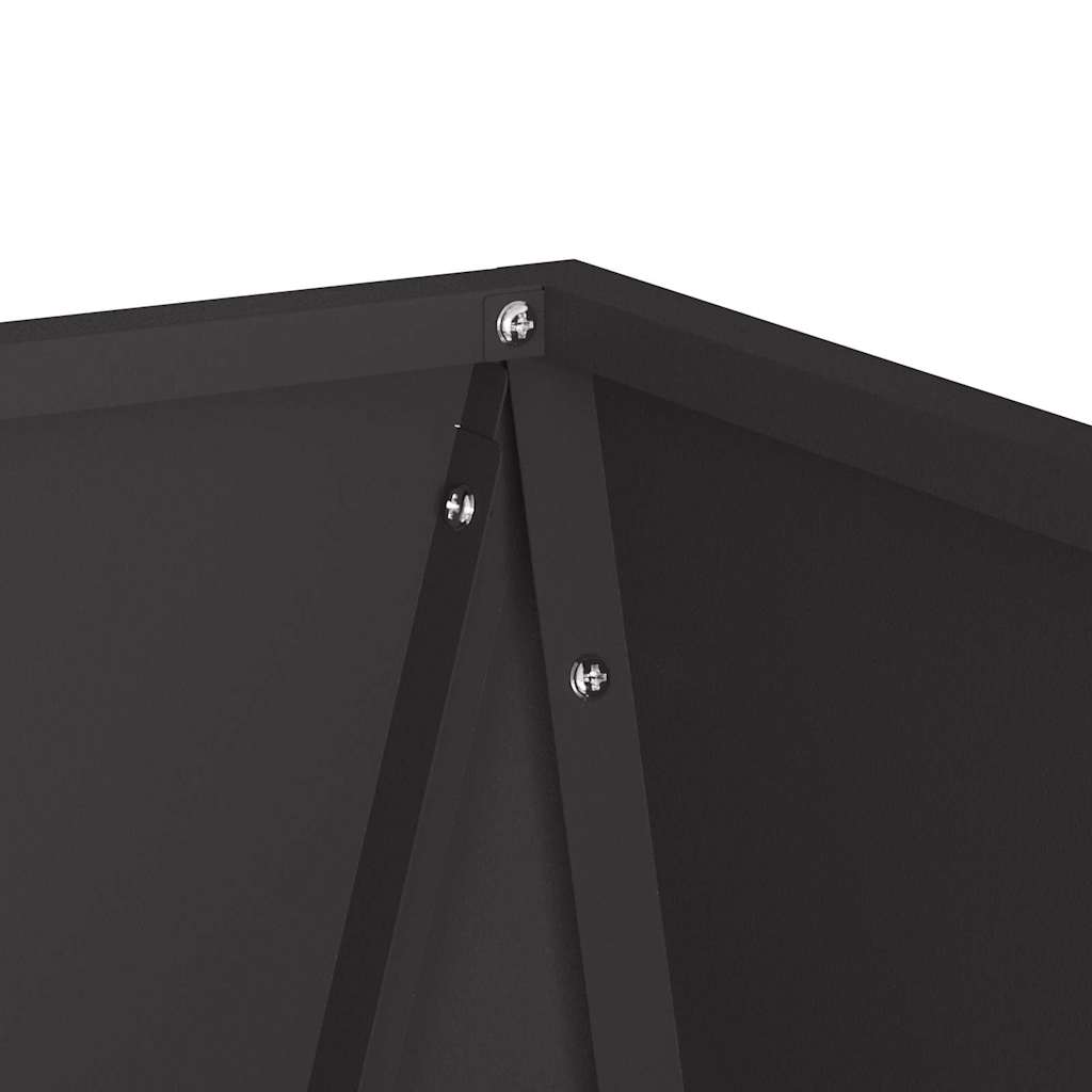 Planter 2 pcs Black 40 x 40 x 75 cm Steel