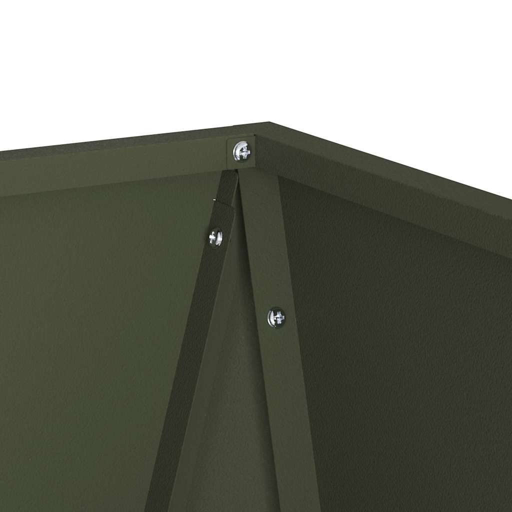 Planter Olive Green 50 x 50 x 75 cm Steel