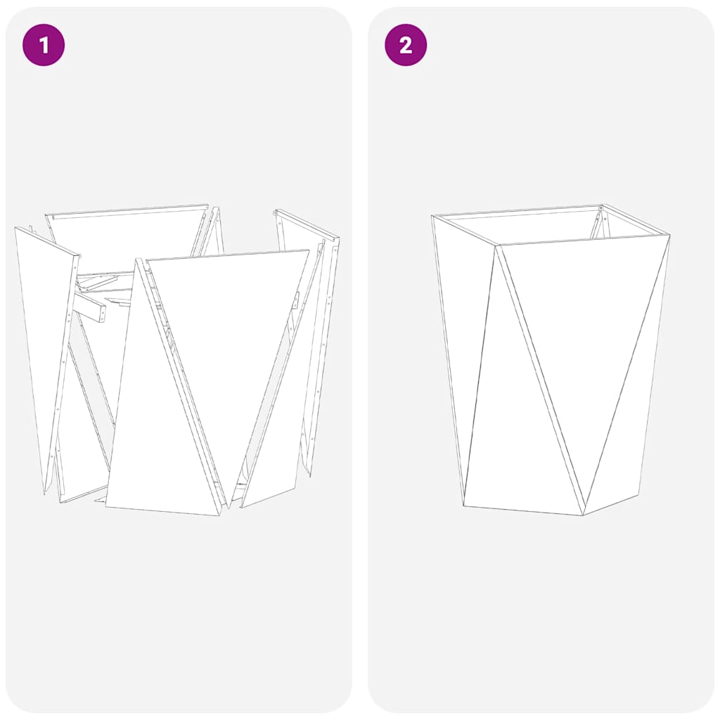 Planter 2 pcs Olive Green 50 x 50 x 75 cm Steel