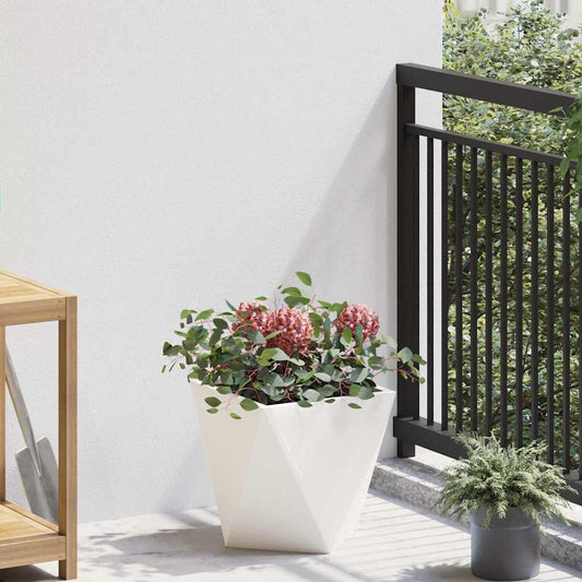 Planter White 30 x 30 x 30 cm Steel