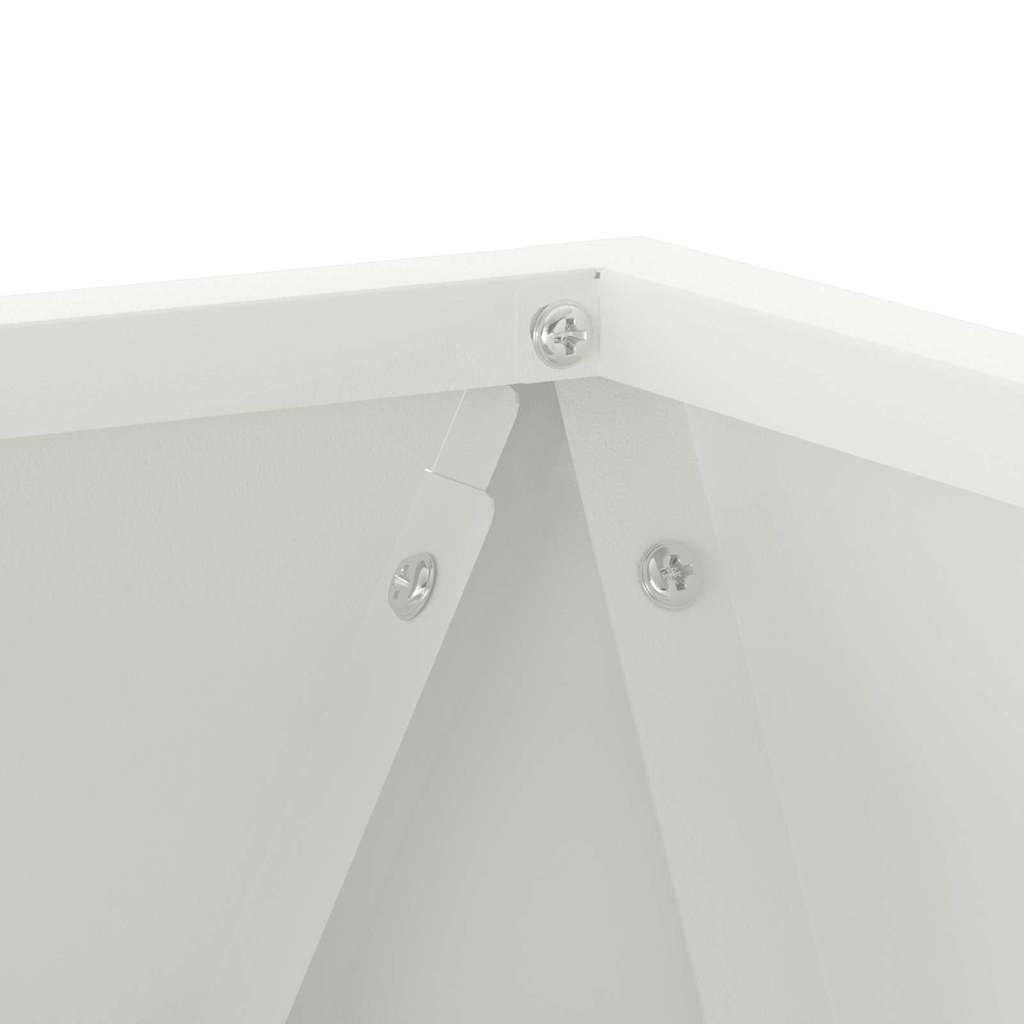 Planter 2 pcs White 30 x 30 x 30 cm Steel