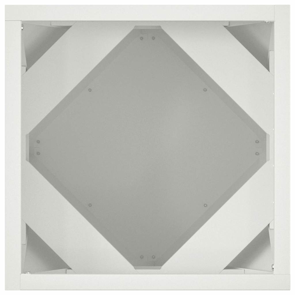 Planter 2 pcs White 30 x 30 x 30 cm Steel