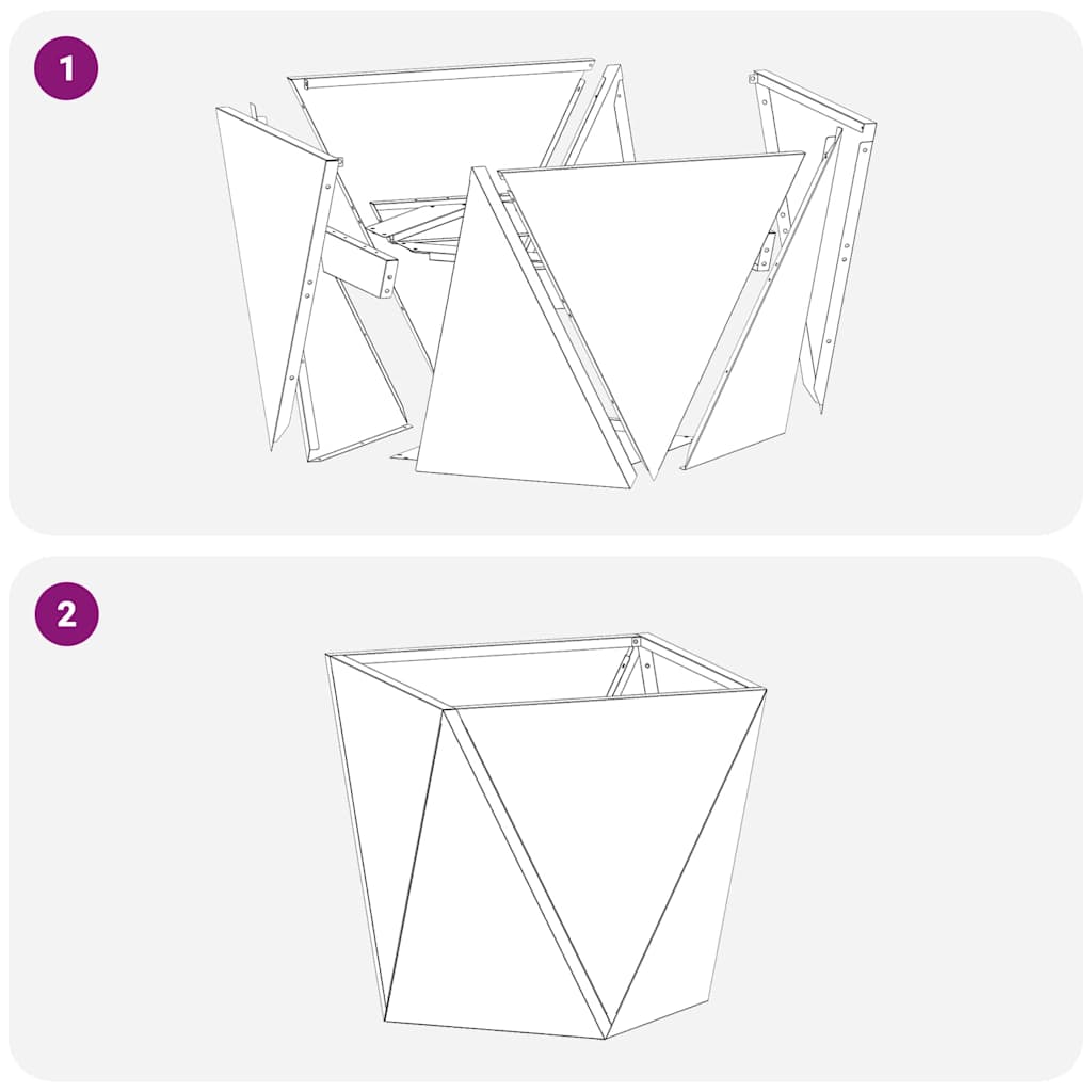 Planter Black 40 x 40 x 40 cm Steel