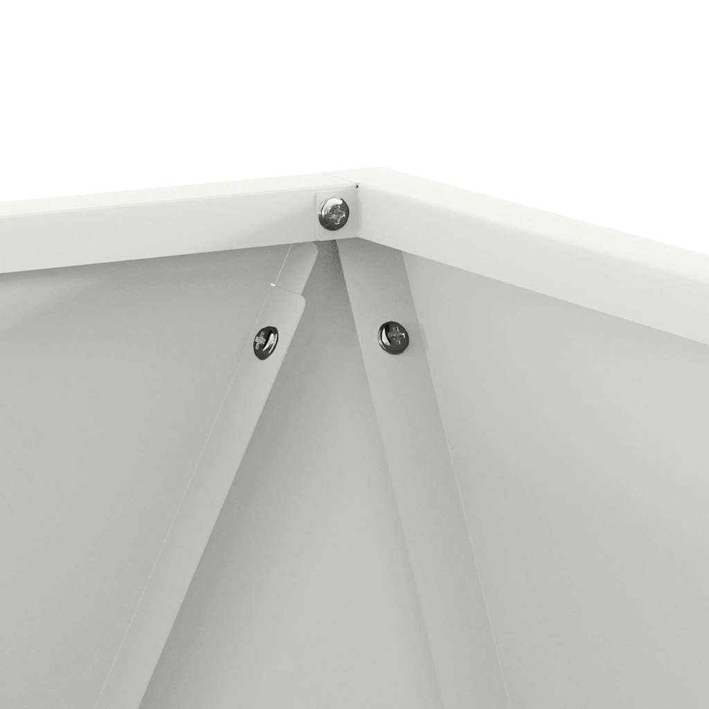 Planter White 40 x 40 x 40 cm Steel