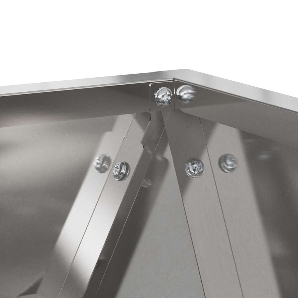 Planter Silver 40 x 40 x 40 cm Stainless Steel