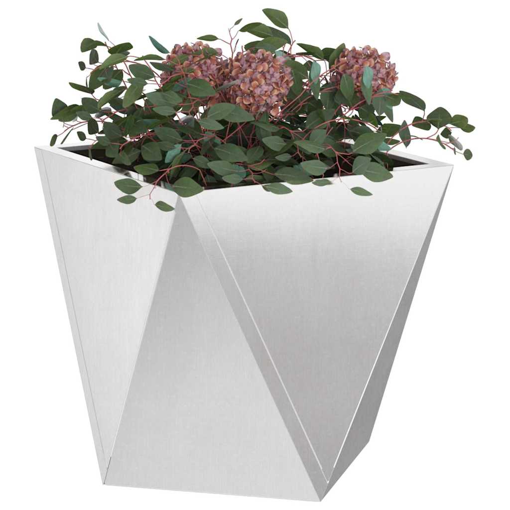 Planter Silver 40 x 40 x 40 cm Stainless Steel