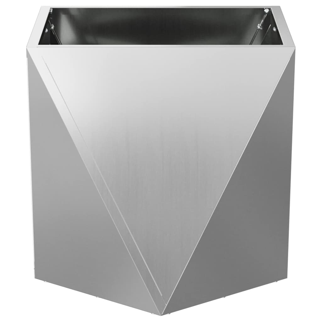 Planter Silver 40 x 40 x 40 cm Galvanised Steel