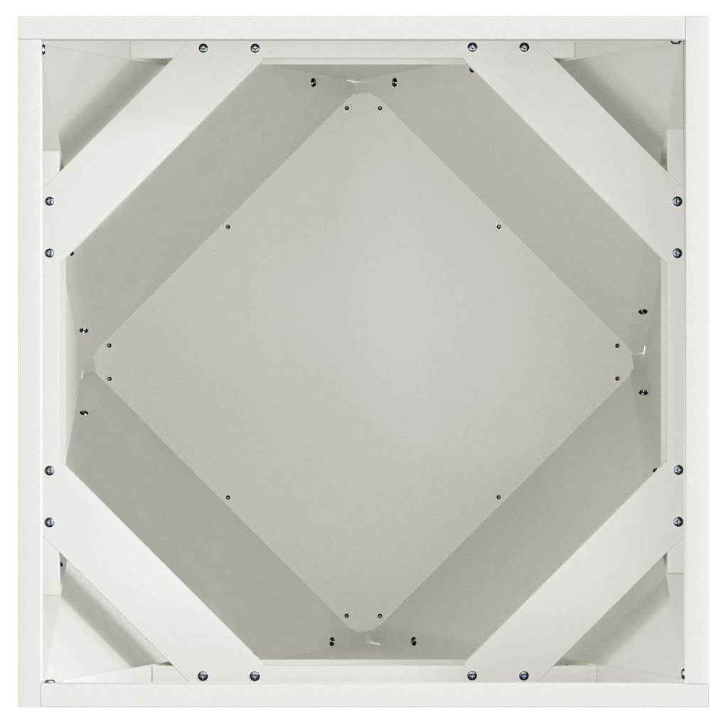 Planter 2 pcs White 50 x 50 x 50 cm Steel