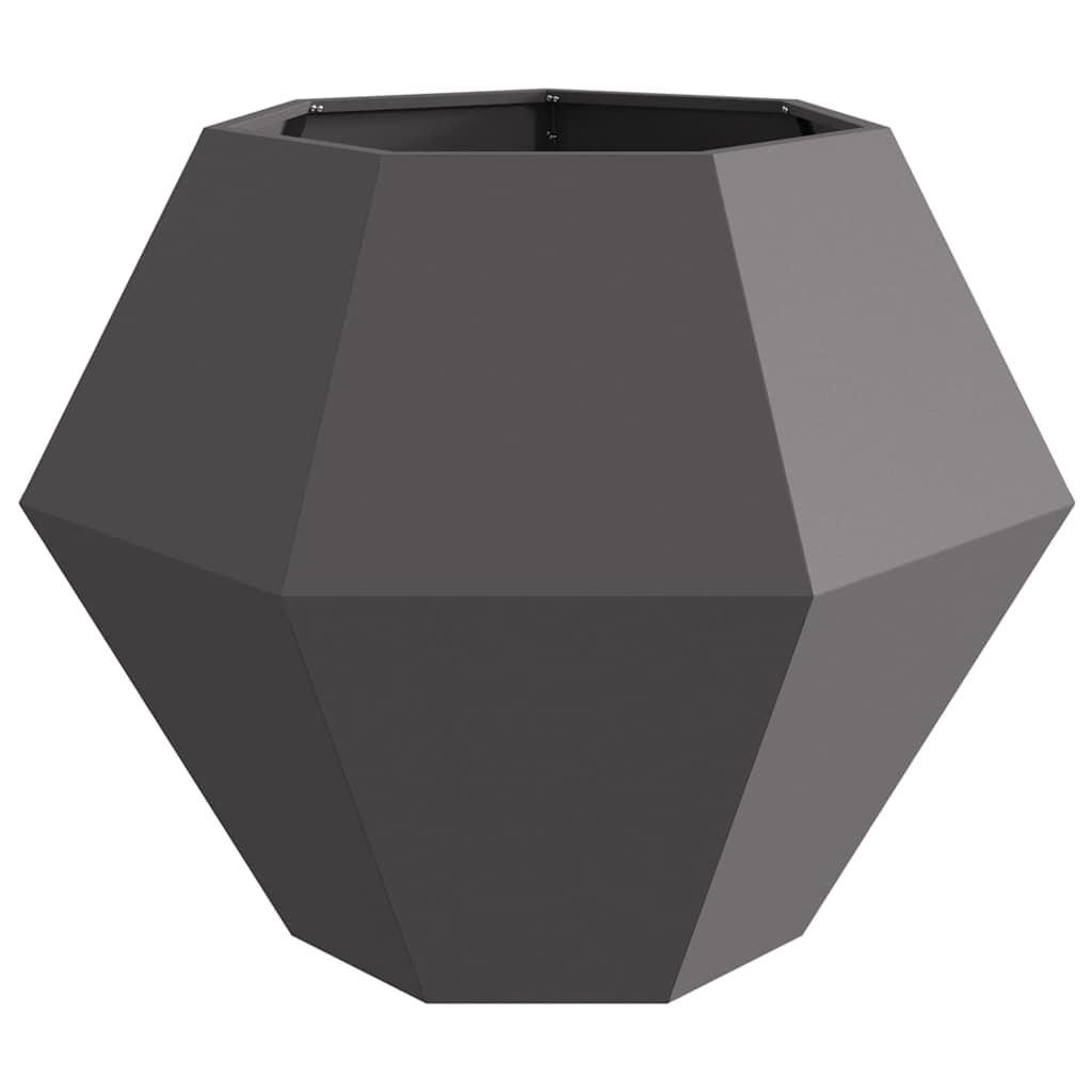 Planter Black 100 x 100 x 80 cm Steel