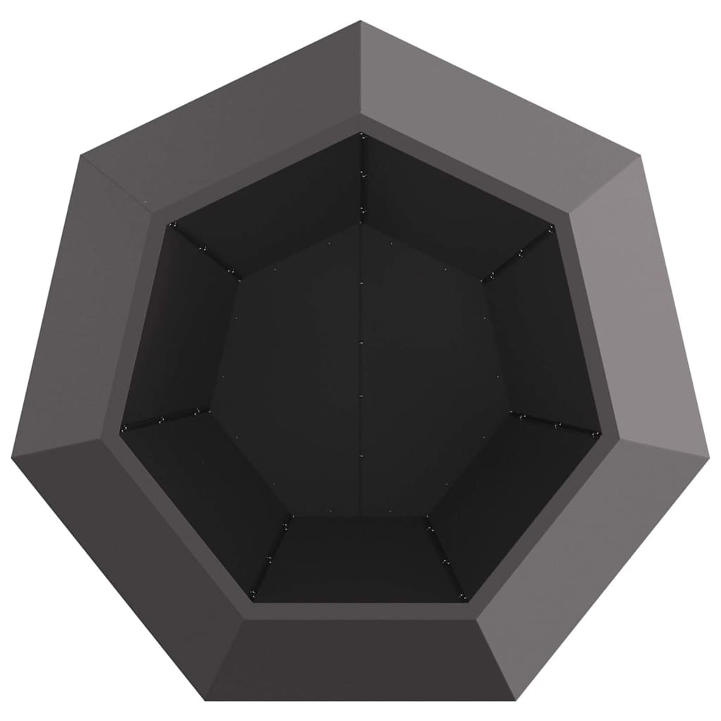 Planter Black 100 x 100 x 80 cm Steel