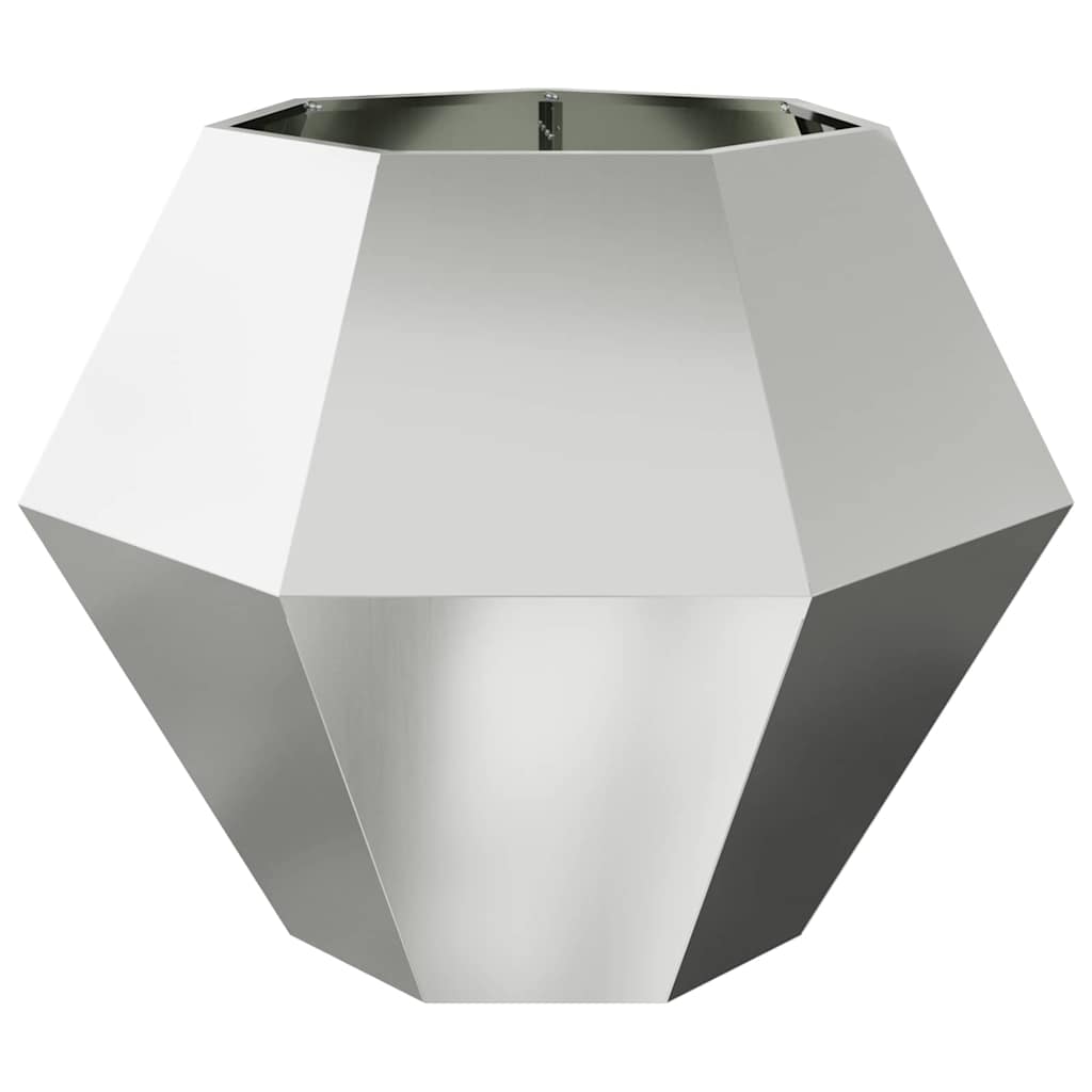 Planter Silver 100 x 100 x 80 cm Galvanised Steel