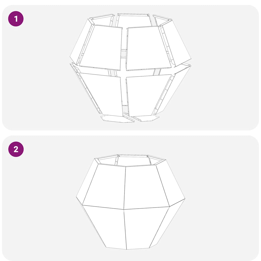 Planter 2 pcs Black 75 x 75 x 60 cm Steel