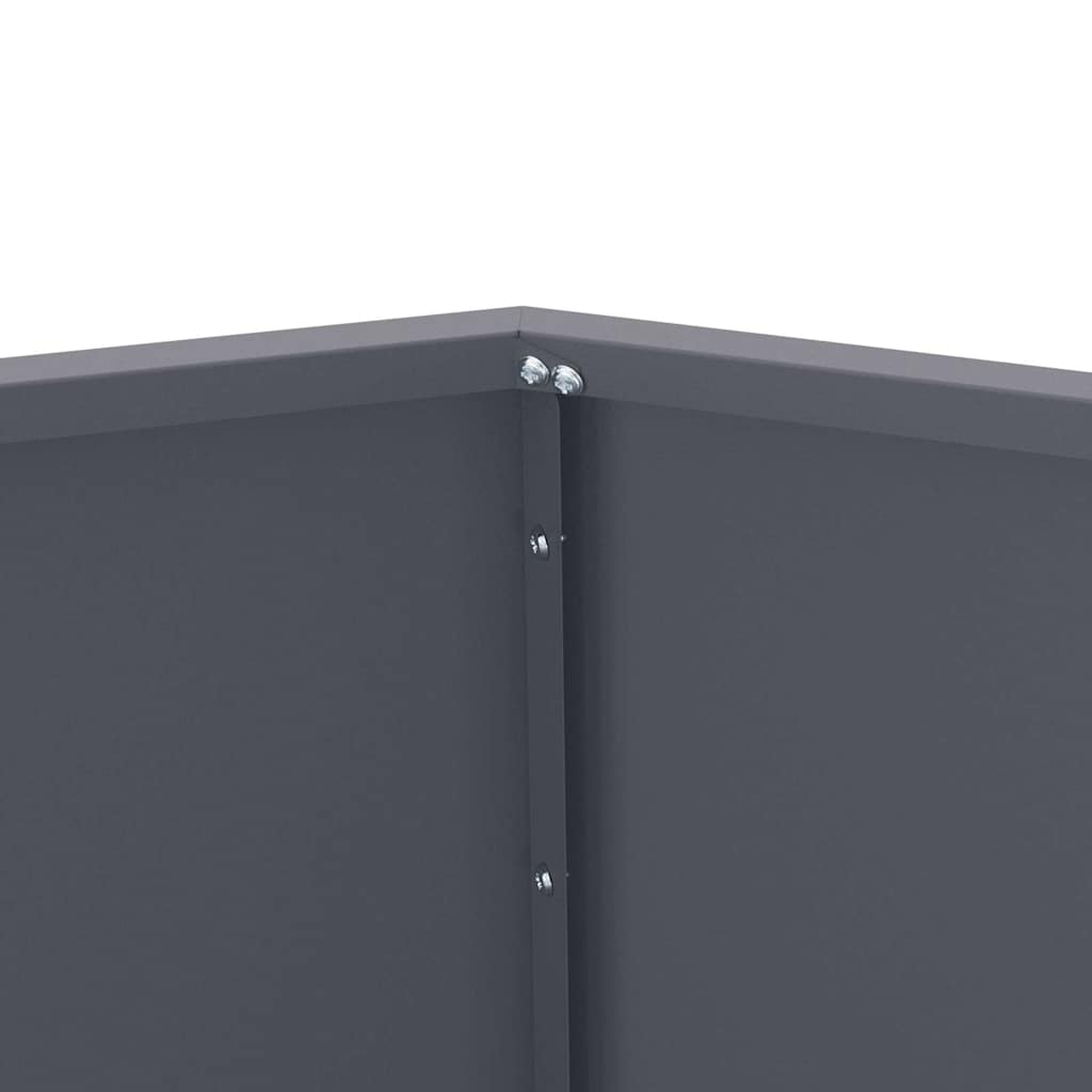 Planter 2 pcs Anthracite 75 x 75 x 60 cm Steel