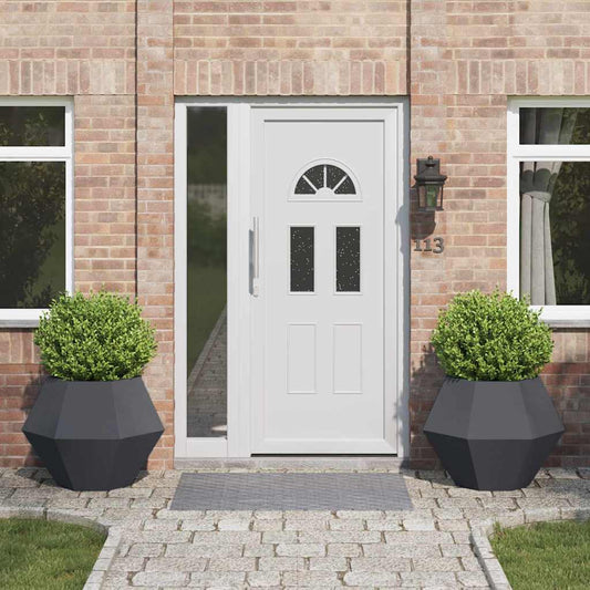 Planter 2 pcs Anthracite 75 x 75 x 60 cm Steel