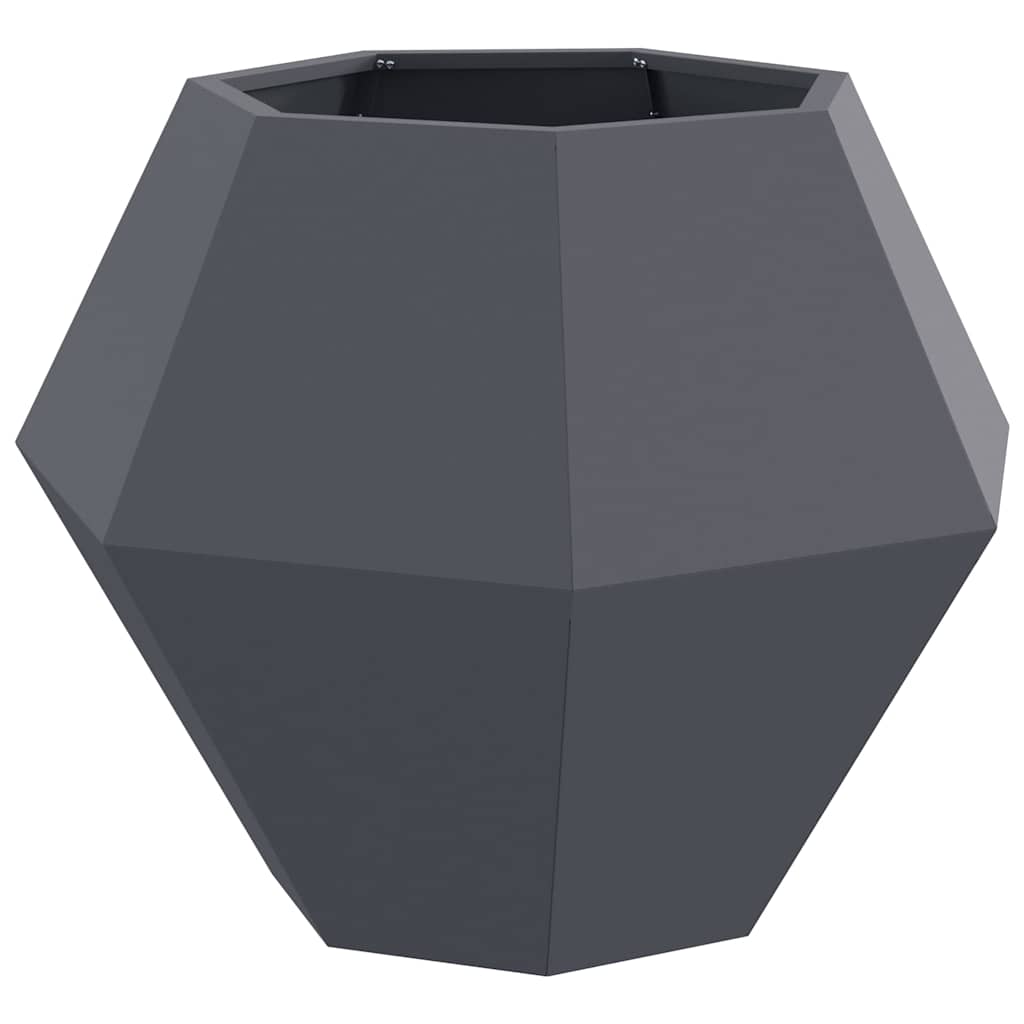 Planter 2 pcs Anthracite 75 x 75 x 60 cm Steel