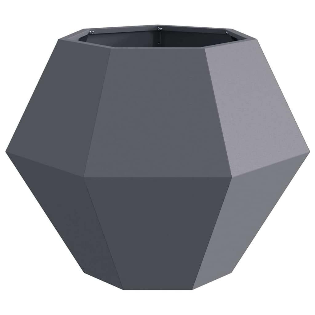 Planter 2 pcs Anthracite 75 x 75 x 60 cm Steel