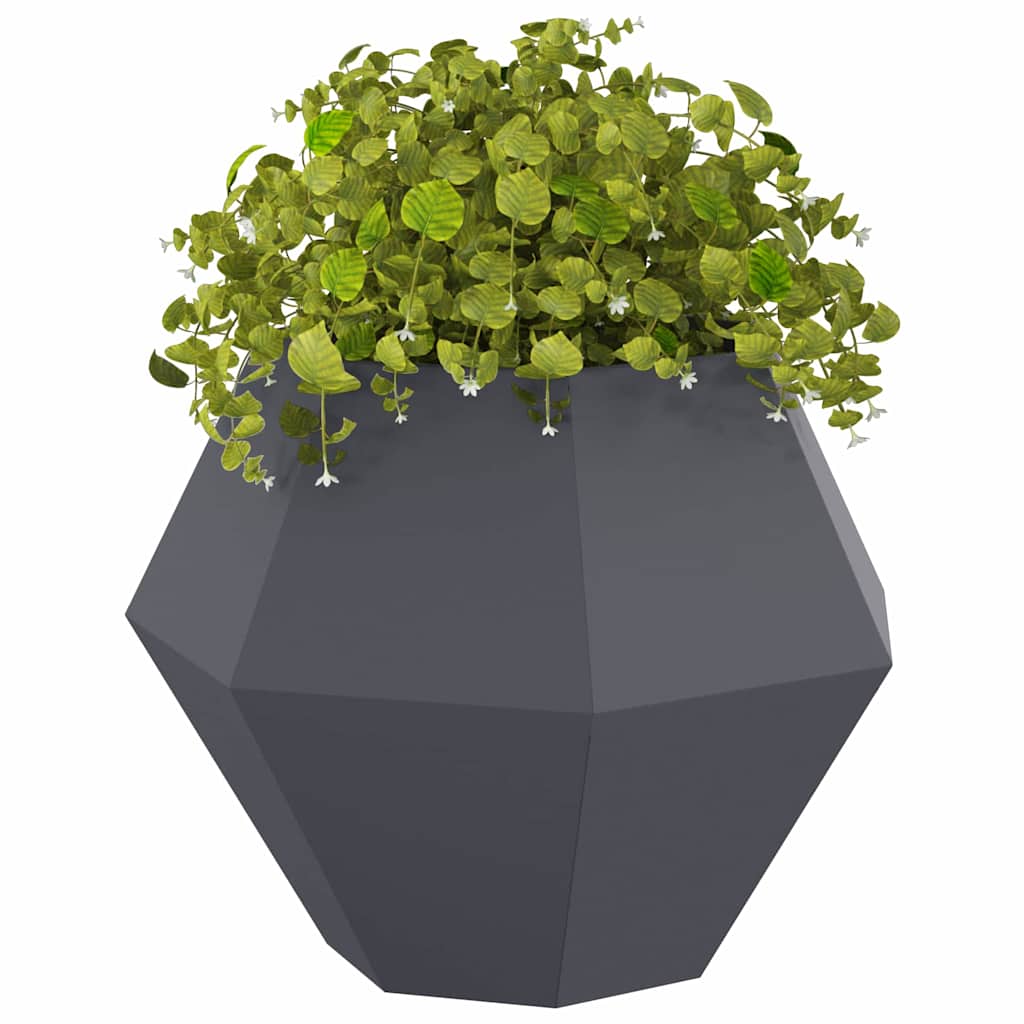 Planter 2 pcs Anthracite 75 x 75 x 60 cm Steel