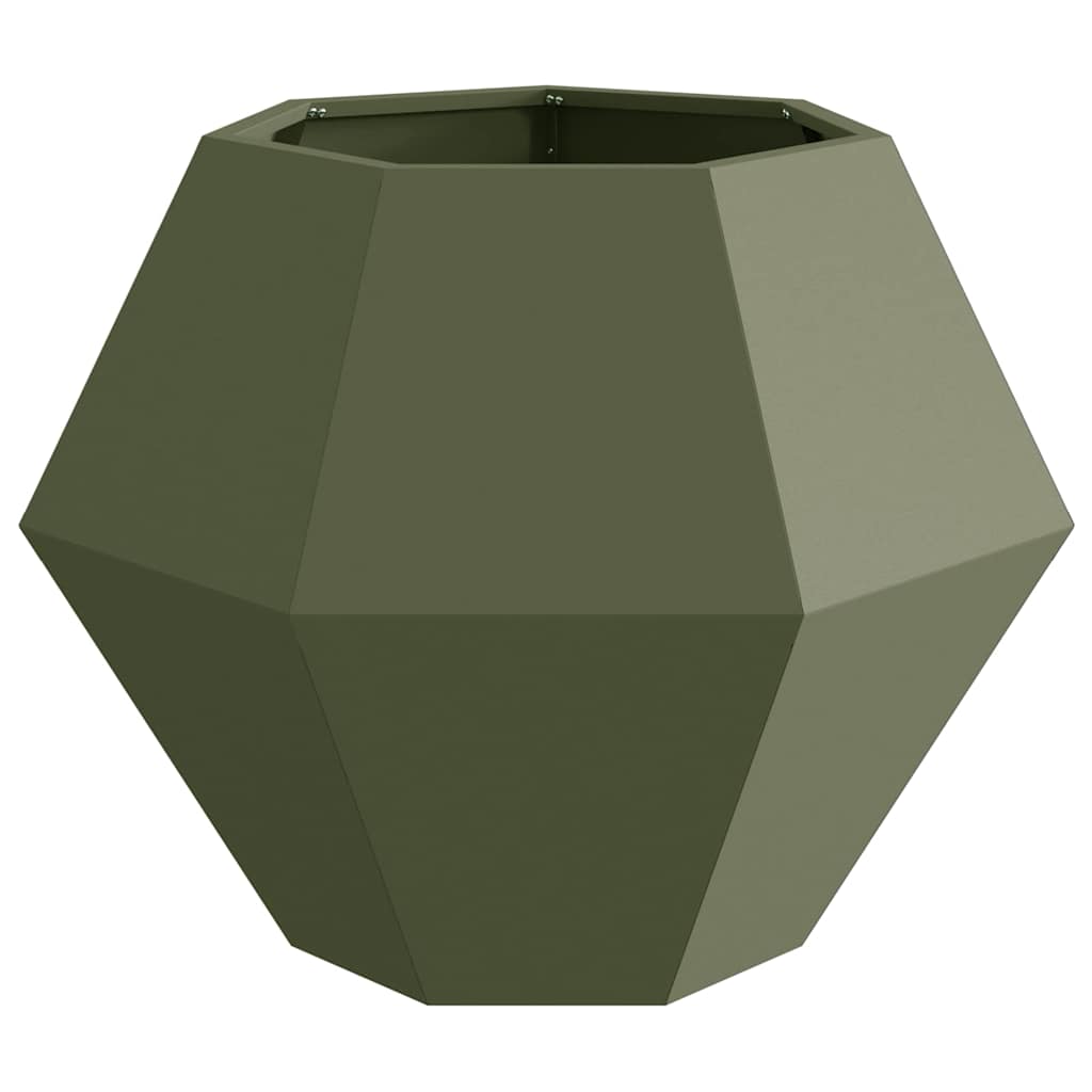 Planter Olive Green 75 x 75 x 60 cm Steel