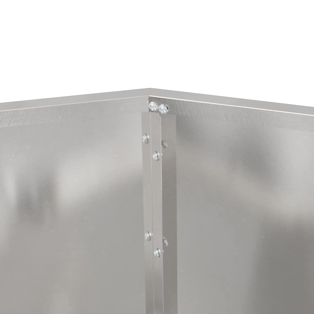 Planter 2 pcs Silver 75 x 75 x 60 cm Stainless Steel